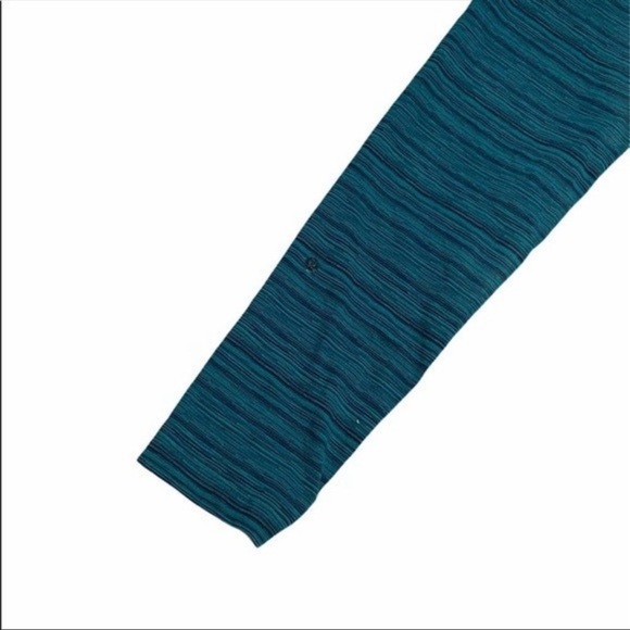 lululemon Green Stripe Drawstring Leggings Joggers Slim Jet Crop 4 - Picture 5 of 8